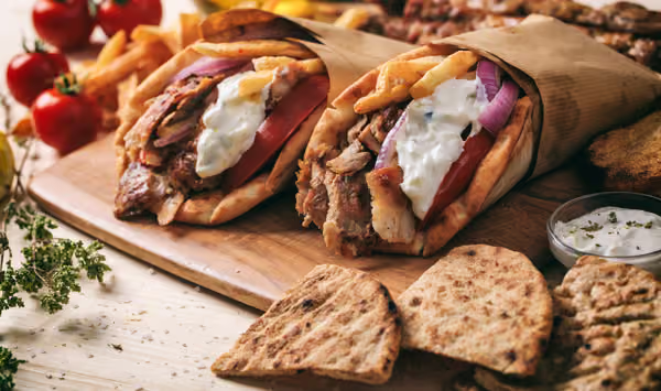 Gyros in pita bread